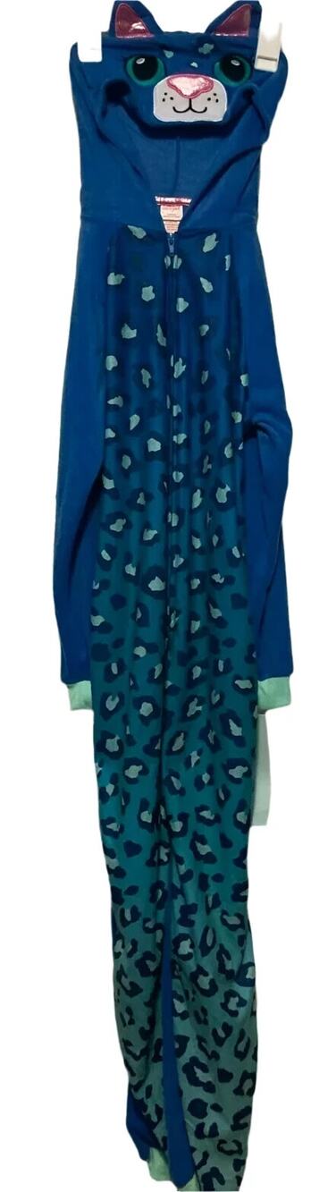 Cat & Jack Leopard Print Cat Hooded Pajamas One Piece Sleepwear Costume Women's